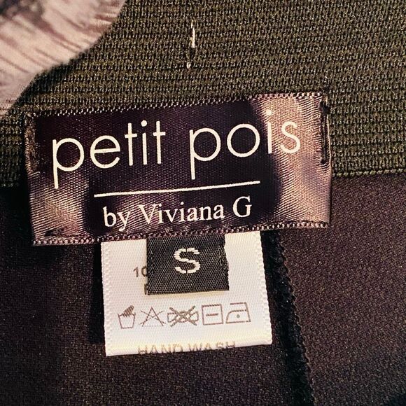 Petit Pois By Viviana G Floral Striped Pull-on Wide Leg Pants Multicolor Small - Picture 4 of 5